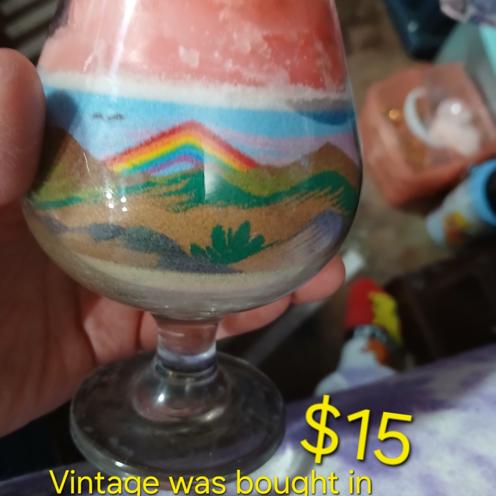 Colorful Sand Art Glass